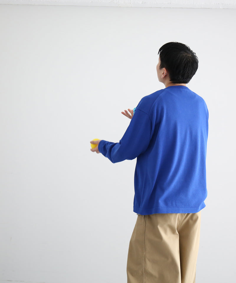 【EXCLUSIVE】crepuscule Washi v/n pullover "BLUE"
