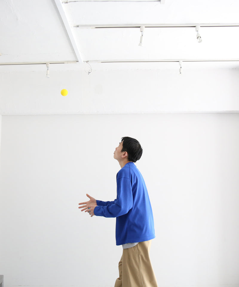 【EXCLUSIVE】crepuscule Washi v/n pullover "BLUE"