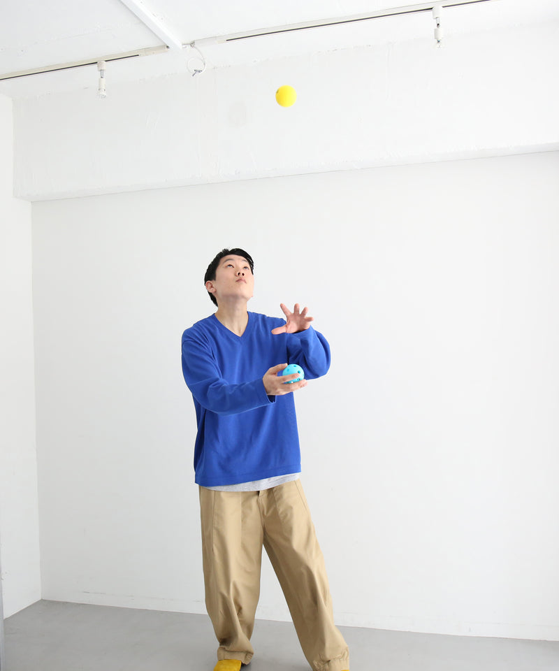 【EXCLUSIVE】crepuscule Washi v/n pullover "BLUE"