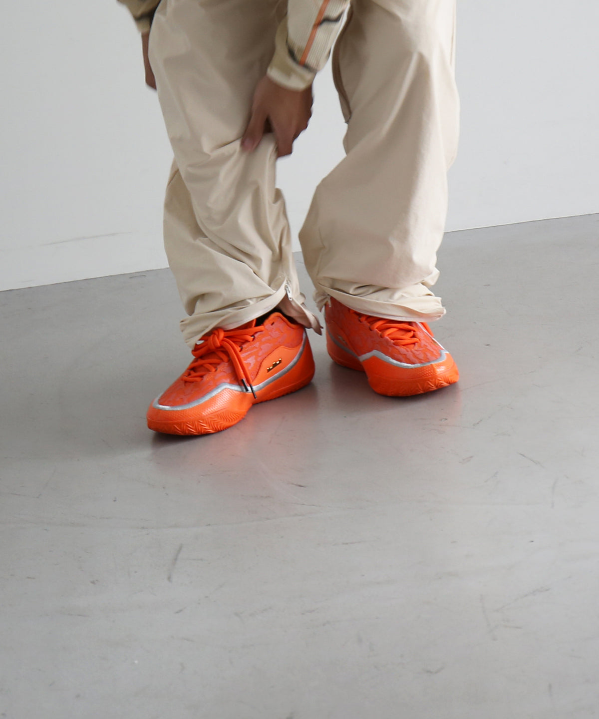 PHINGERIN Cushy fleece pants “A:LIGHT BEIGE”