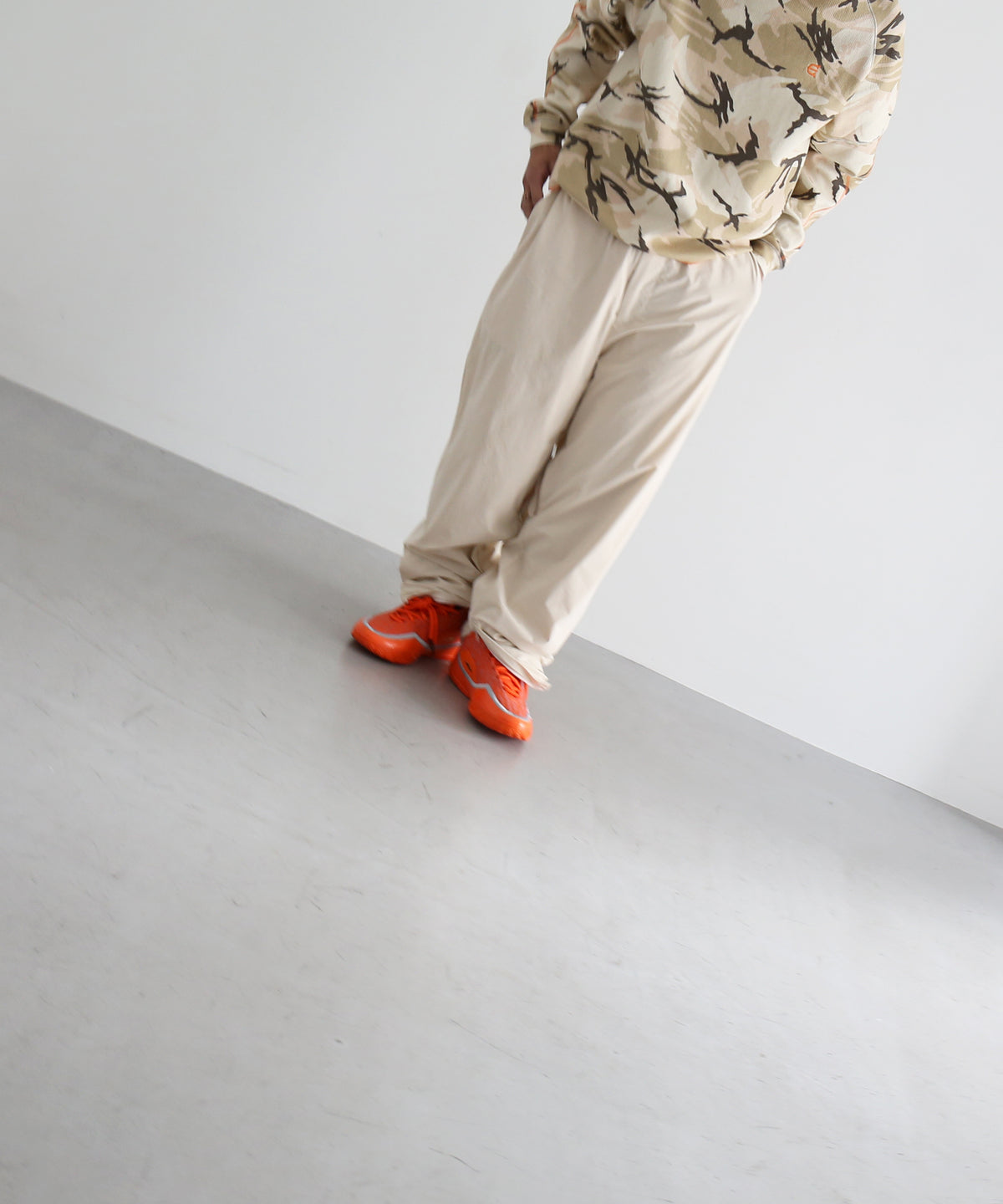 PHINGERIN Cushy fleece pants “A:LIGHT BEIGE”