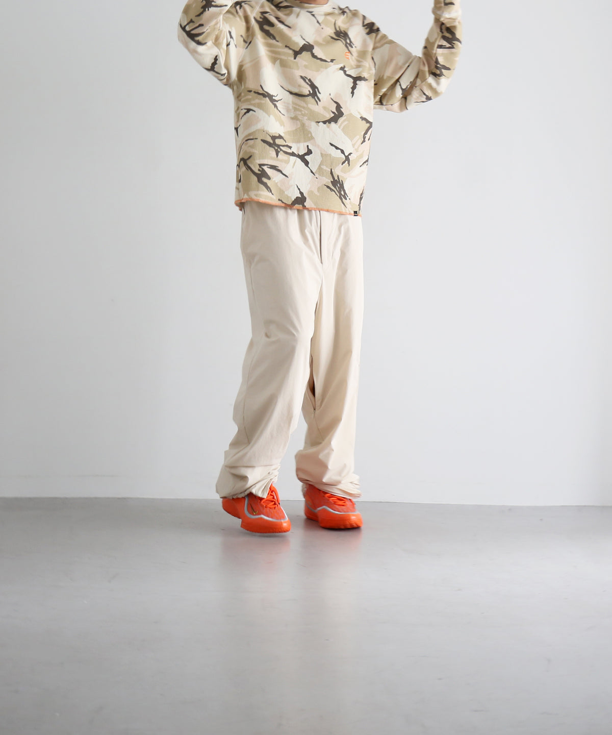 PHINGERIN Cushy fleece pants “A:LIGHT BEIGE”