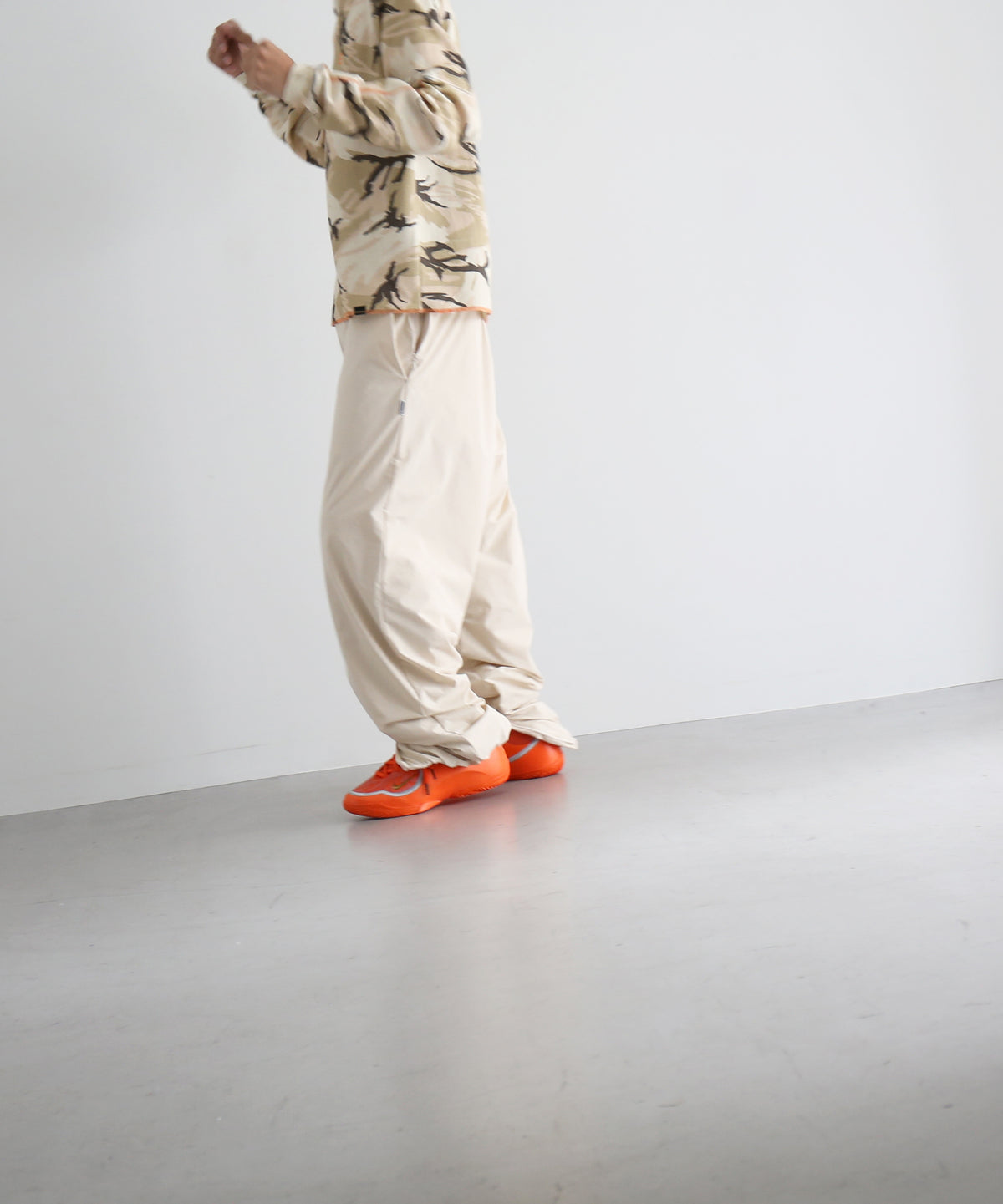PHINGERIN Cushy fleece pants “A:LIGHT BEIGE”