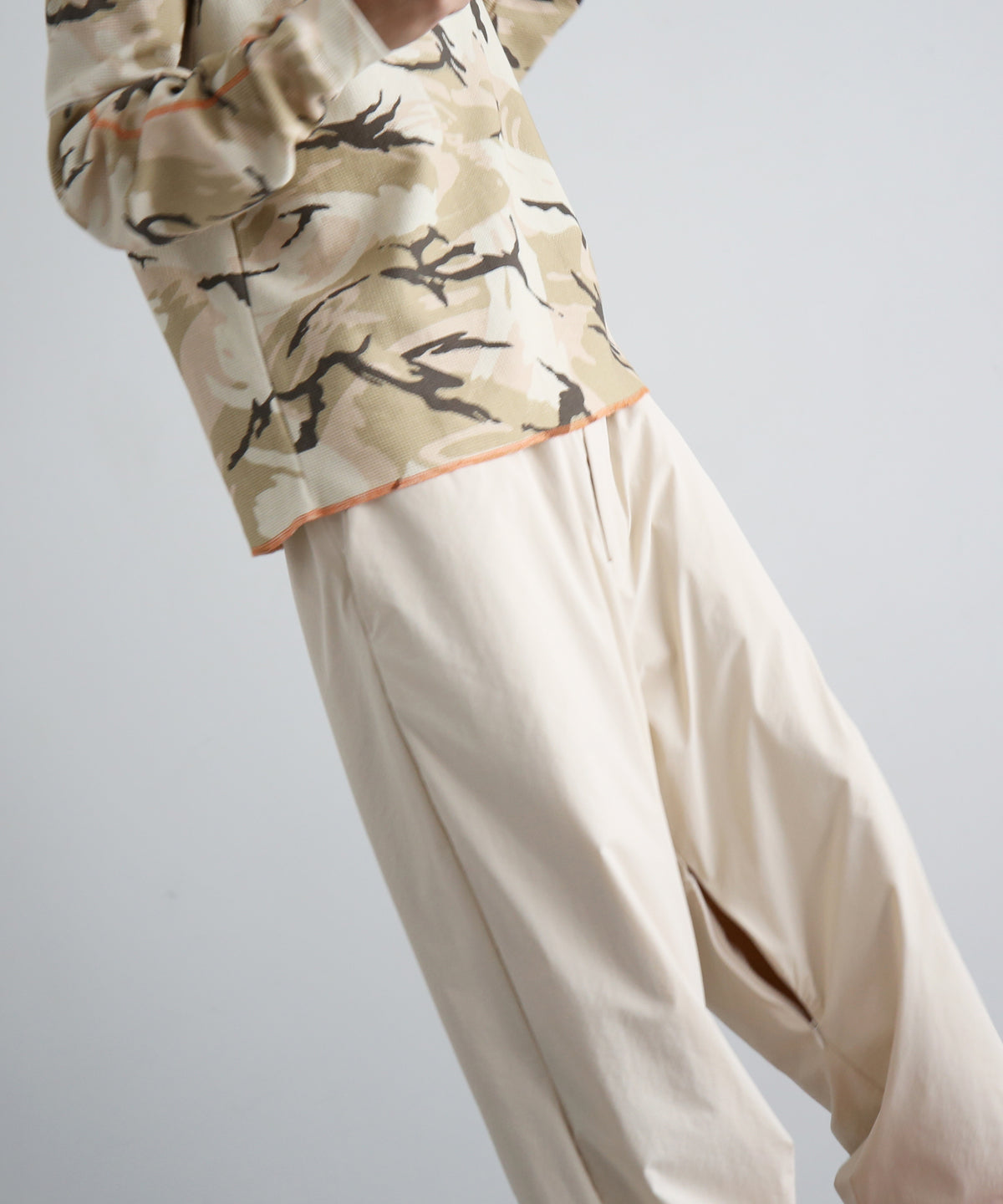 PHINGERIN Cushy fleece pants “A:LIGHT BEIGE”