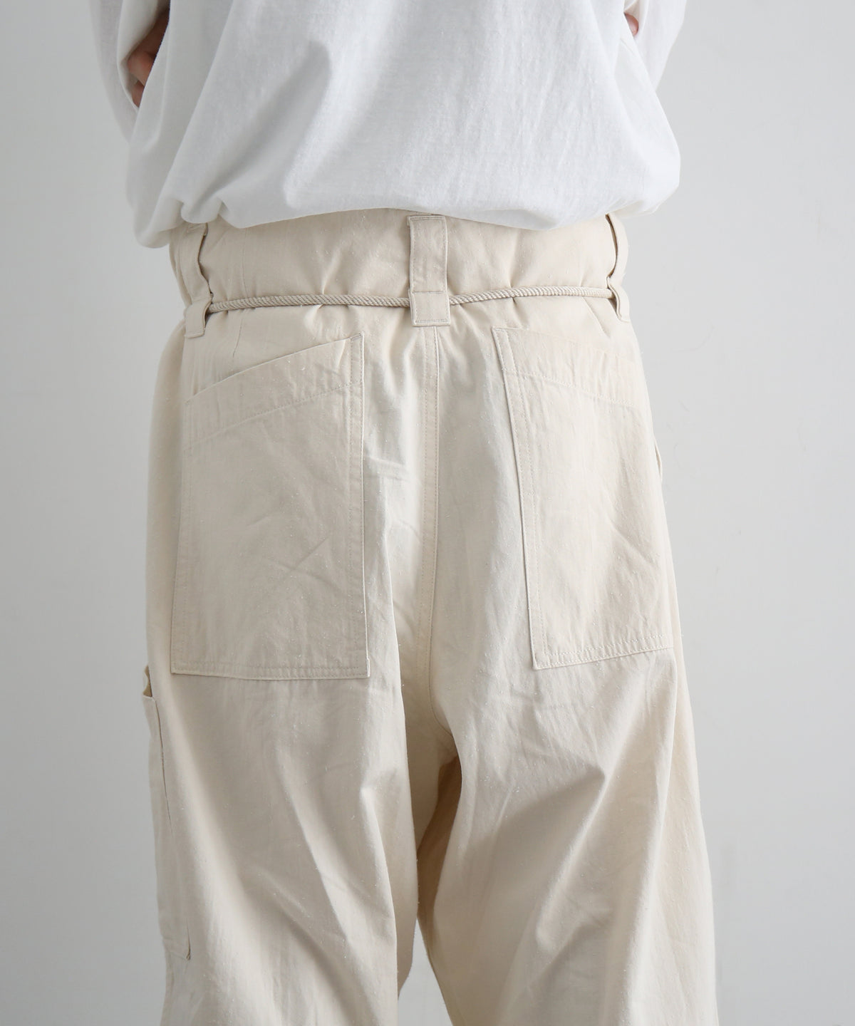 【EXCLUSIVE】WHOWHAT Origami pocket cargo pants "IVORY"