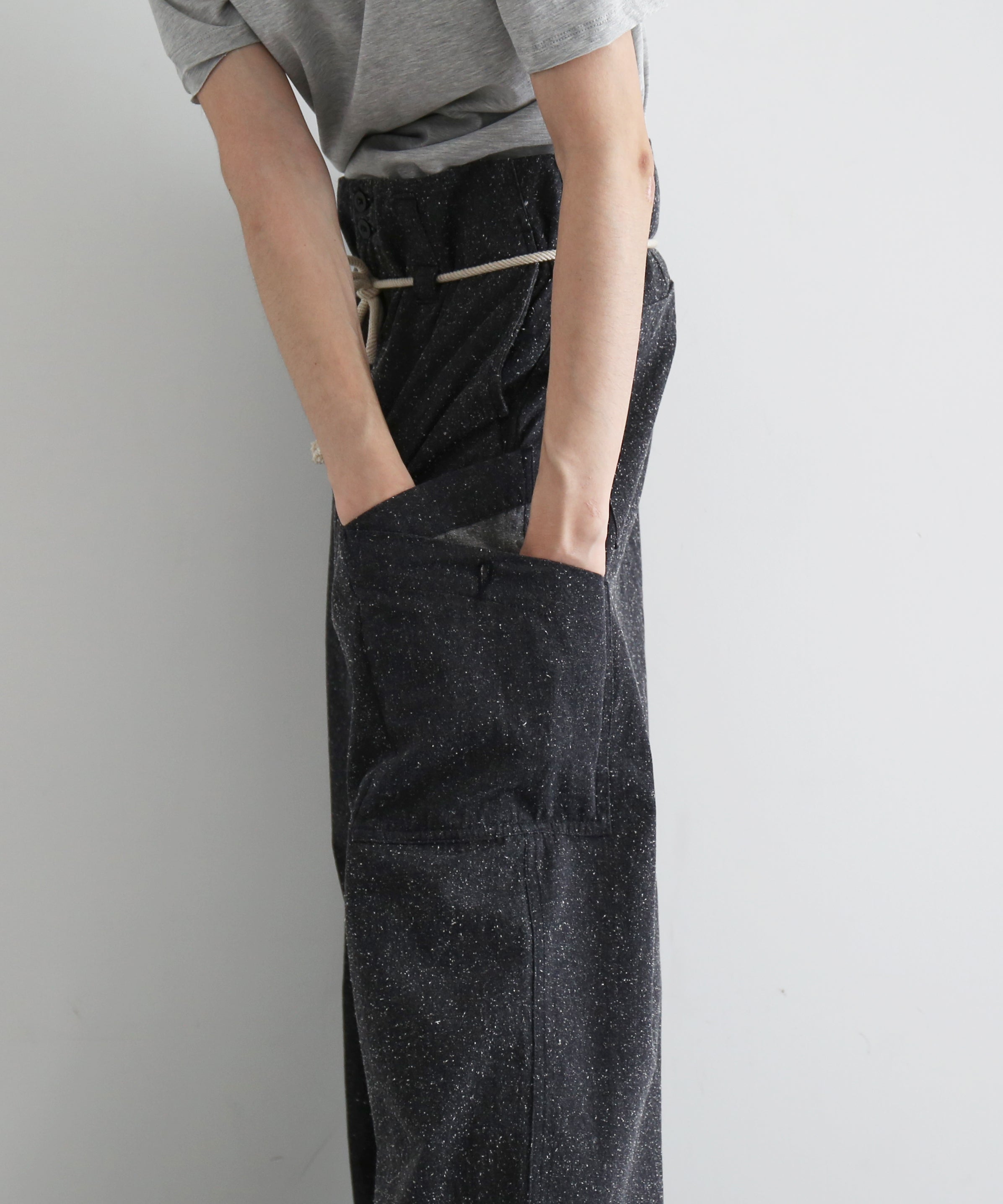 【EXCLUSIVE】WHOWHAT Origami pocket cargo pants "BLACK"