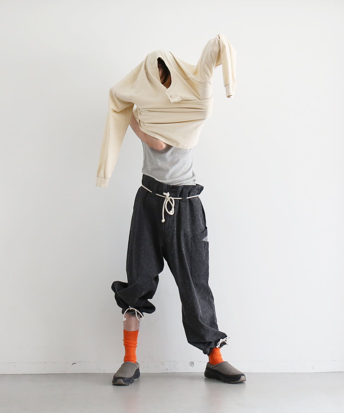 【EXCLUSIVE】WHOWHAT Origami pocket cargo pants "BLACK"