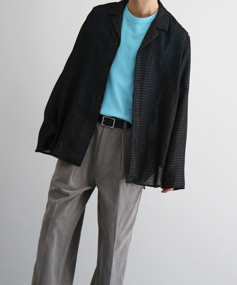 saby Lapel shirt -bishu japan wool plaid fab- "GINGHAM CHECK"