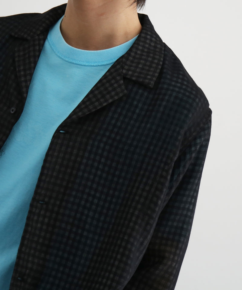 saby Lapel shirt -bishu japan wool plaid fab- "GINGHAM CHECK"