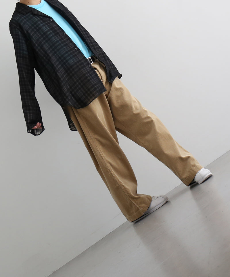 saby Lapel shirt -bishu japan wool plaid fab- "BLOCK CHECK"