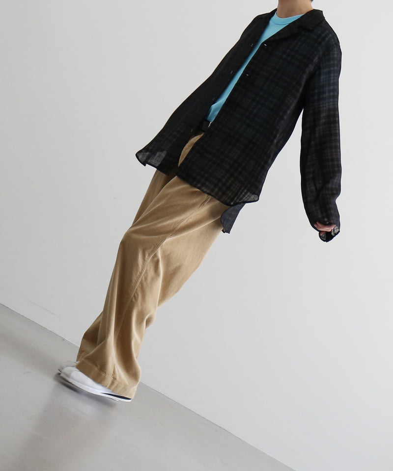 saby Lapel shirt -bishu japan wool plaid fab- "BLOCK CHECK"