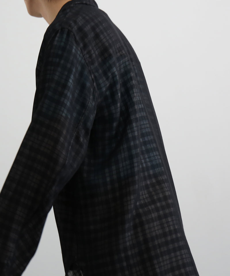saby Lapel shirt -bishu japan wool plaid fab- "BLOCK CHECK"