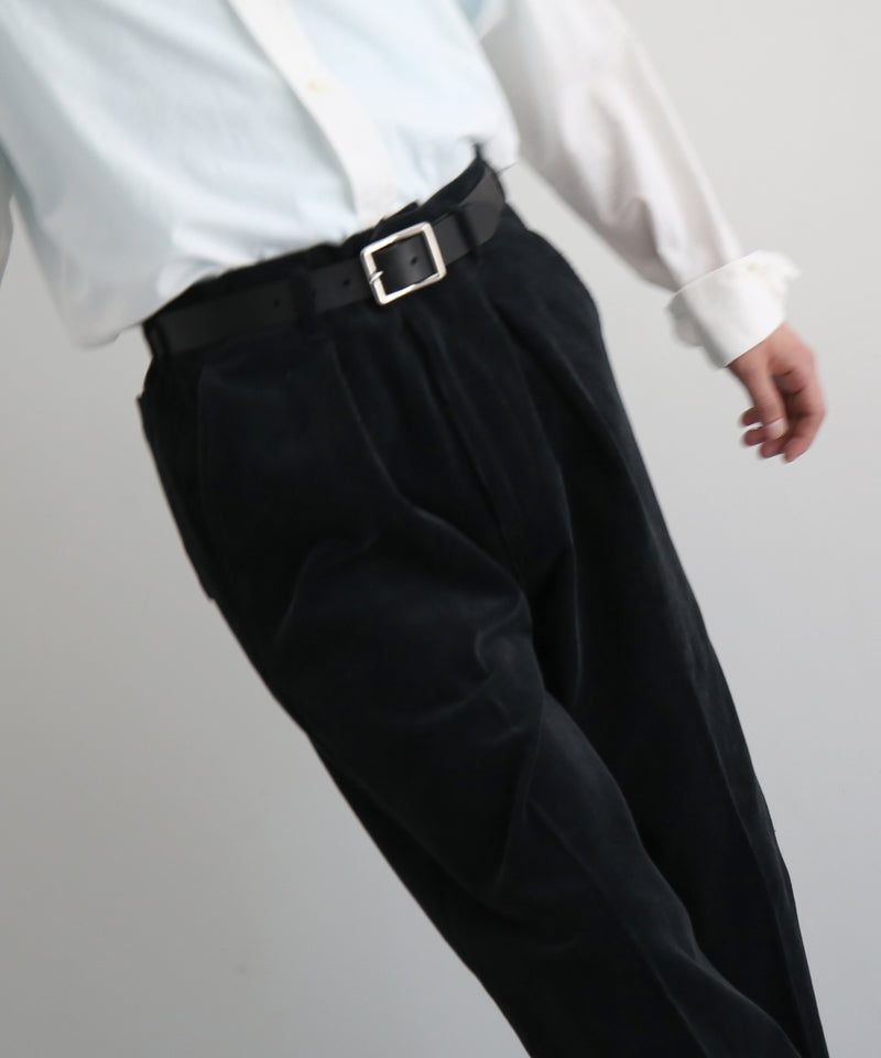 saby Tuck-baggy type 2 - enshu japan soft cord fab -  "BLACK"