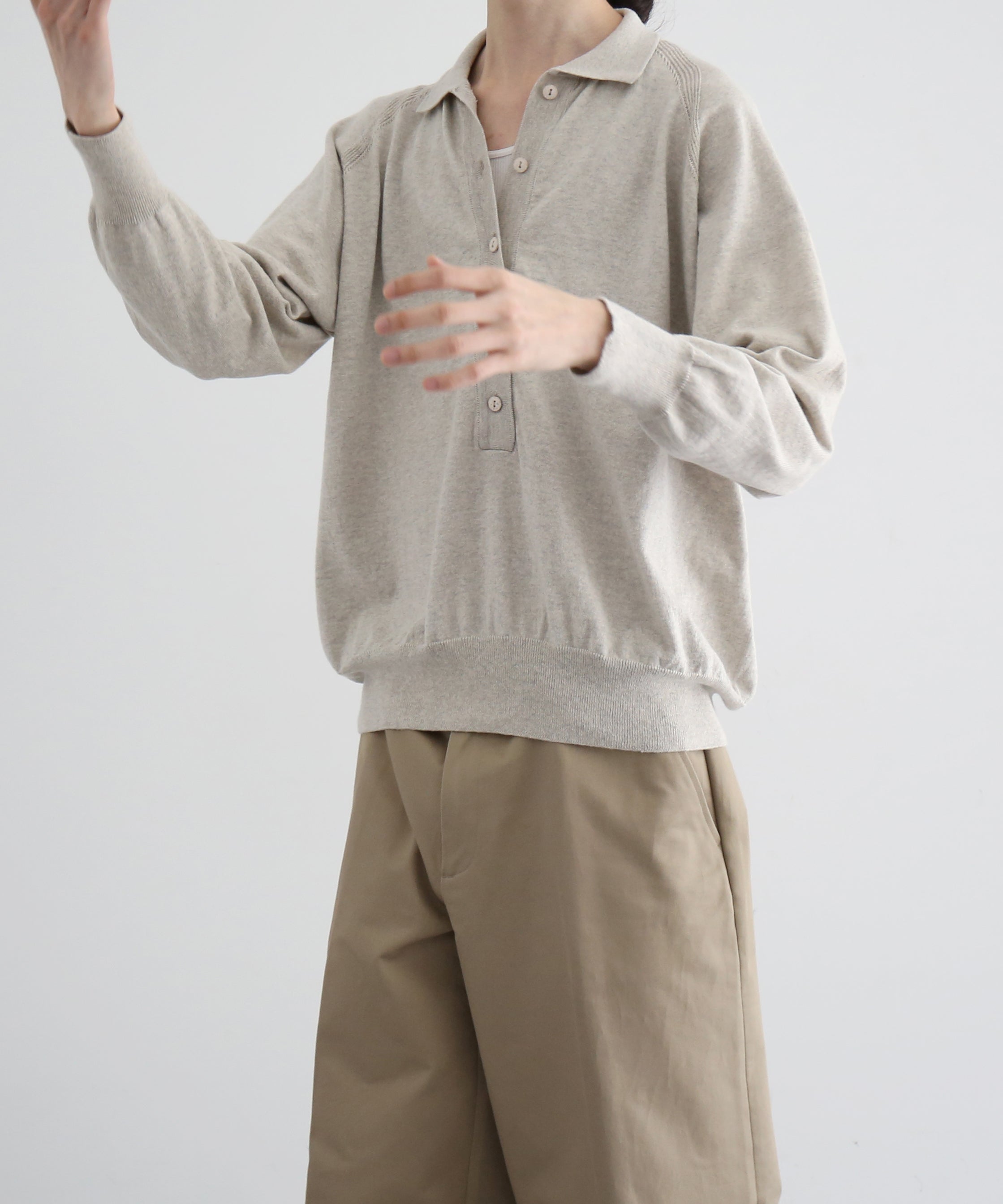 Baserange Soar polo M,L "GREYMELANG"