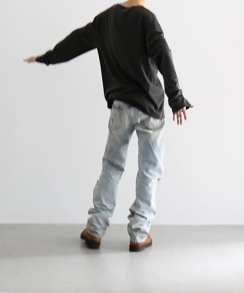 Sex&Jeans Crying skull longsleeve "WASHED BLACK"