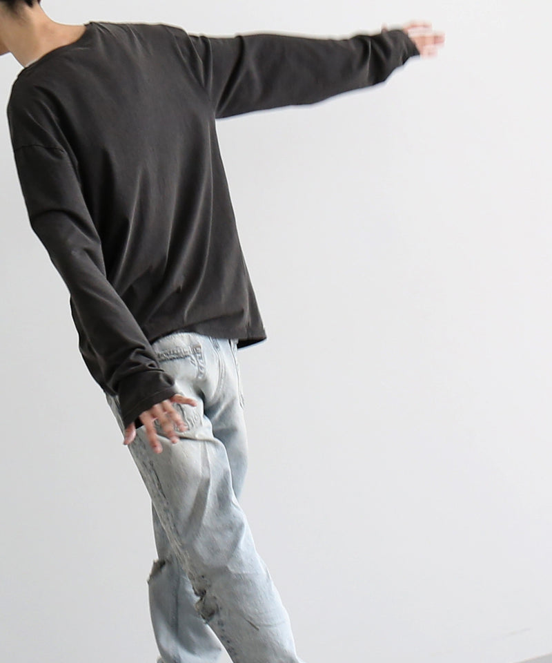 Sex&Jeans Crying skull longsleeve "WASHED BLACK"