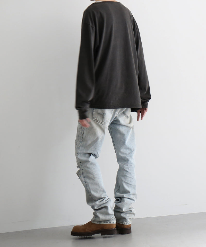 Sex&Jeans Crying skull longsleeve "WASHED BLACK"