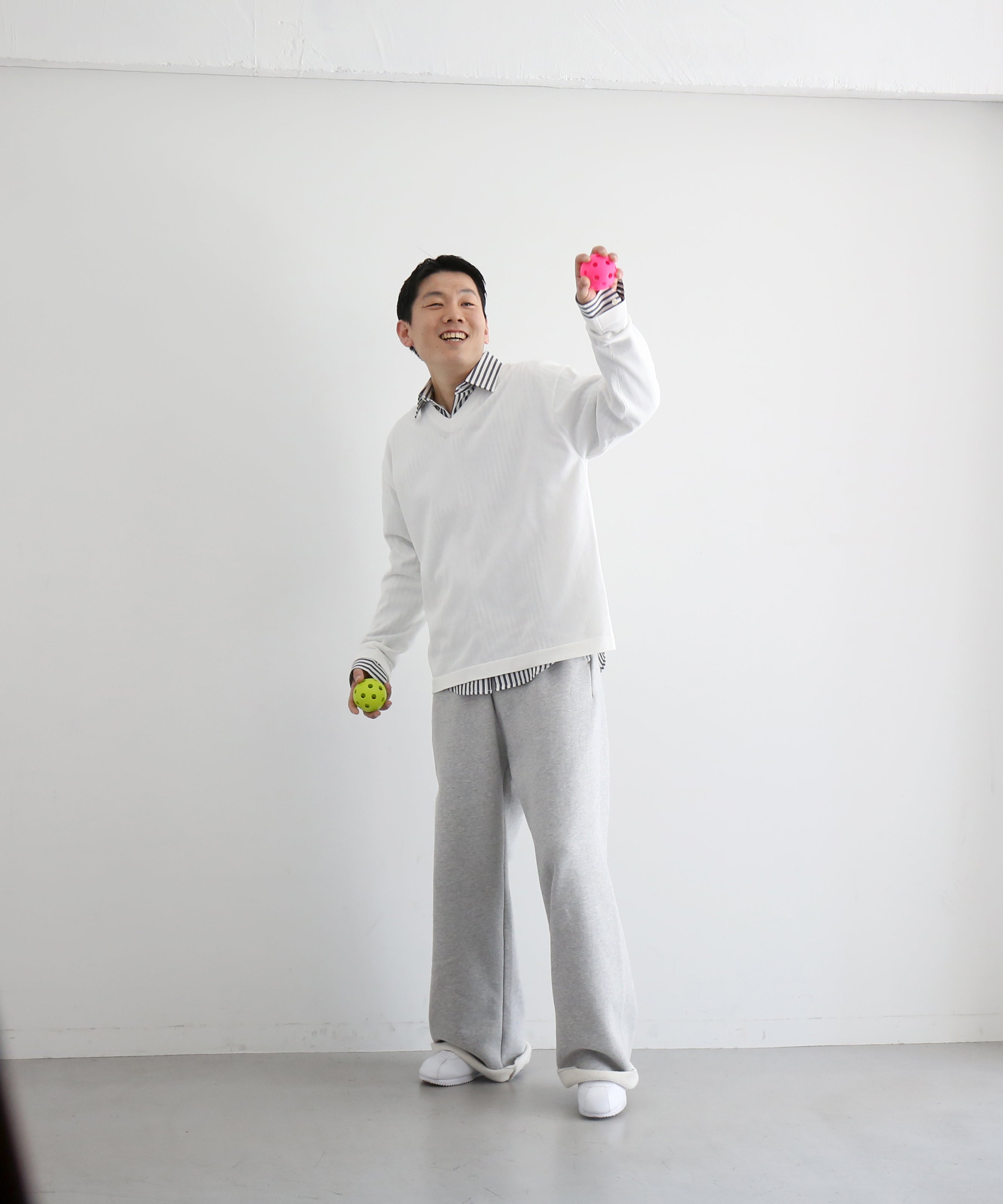 【EXCLUSIVE】crepuscule Washi v/n pullover "WHITE"