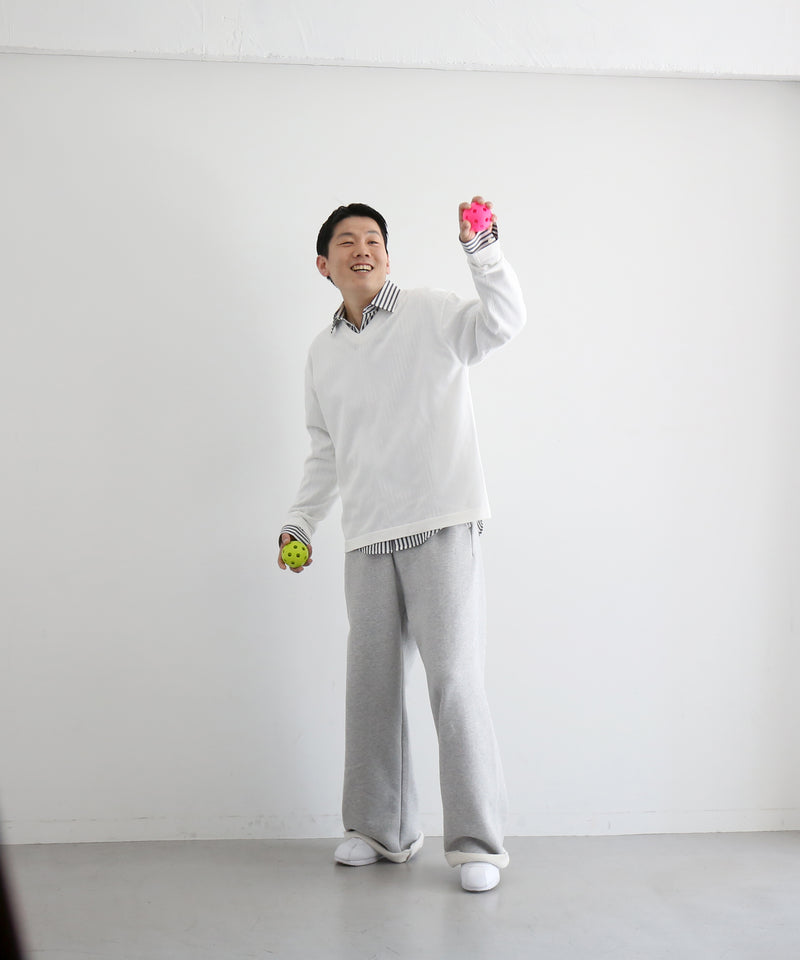 【EXCLUSIVE】crepuscule Washi v/n pullover "WHITE"