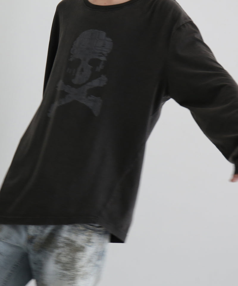 Sex&Jeans Crying skull longsleeve "WASHED BLACK"
