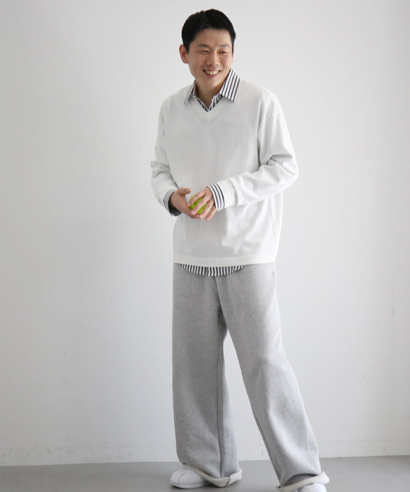 【EXCLUSIVE】crepuscule Washi v/n pullover "WHITE"