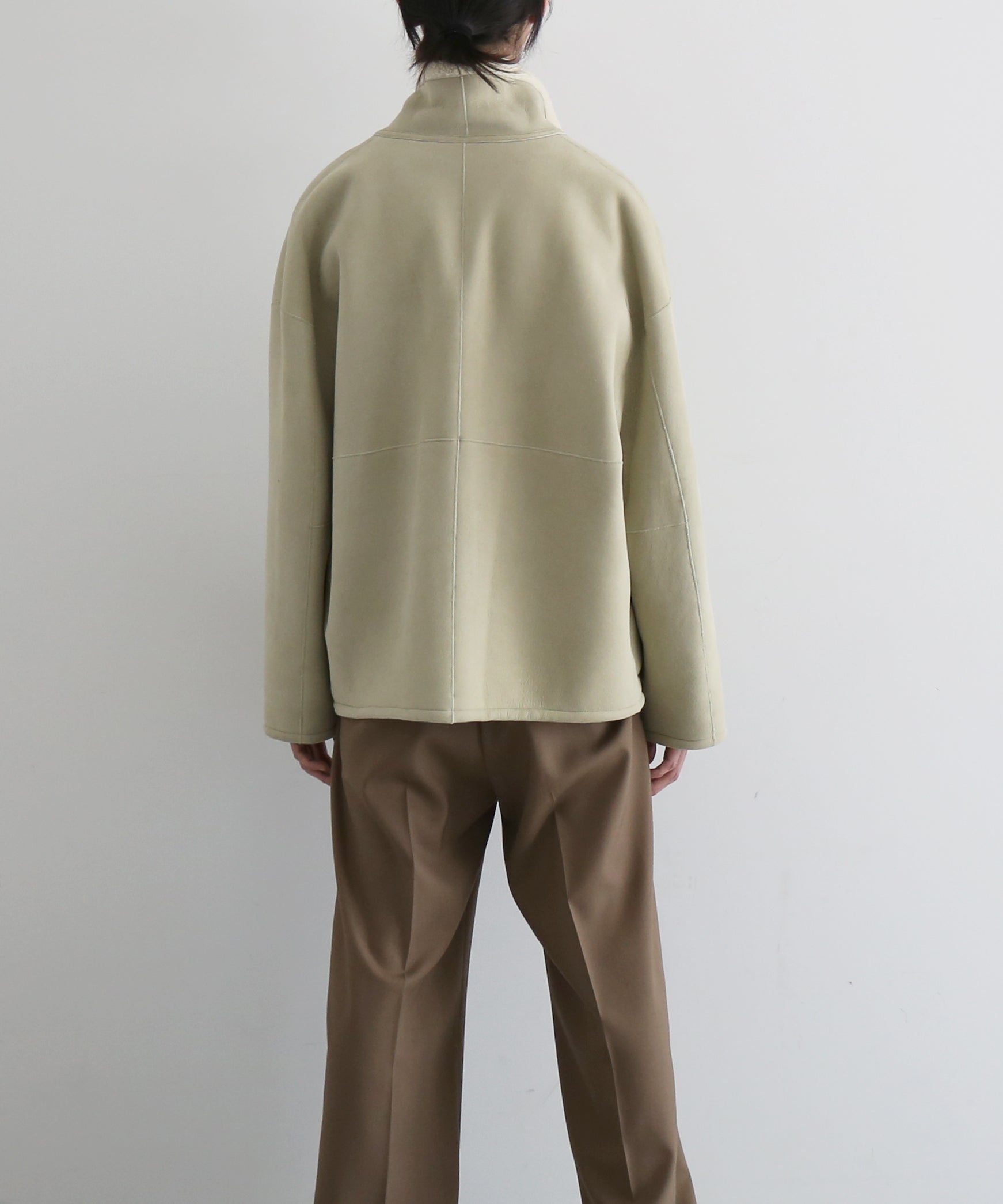 AURALEE【オーラリー】Merino mouton zip blouson “IVORY LIME”｜O WEB