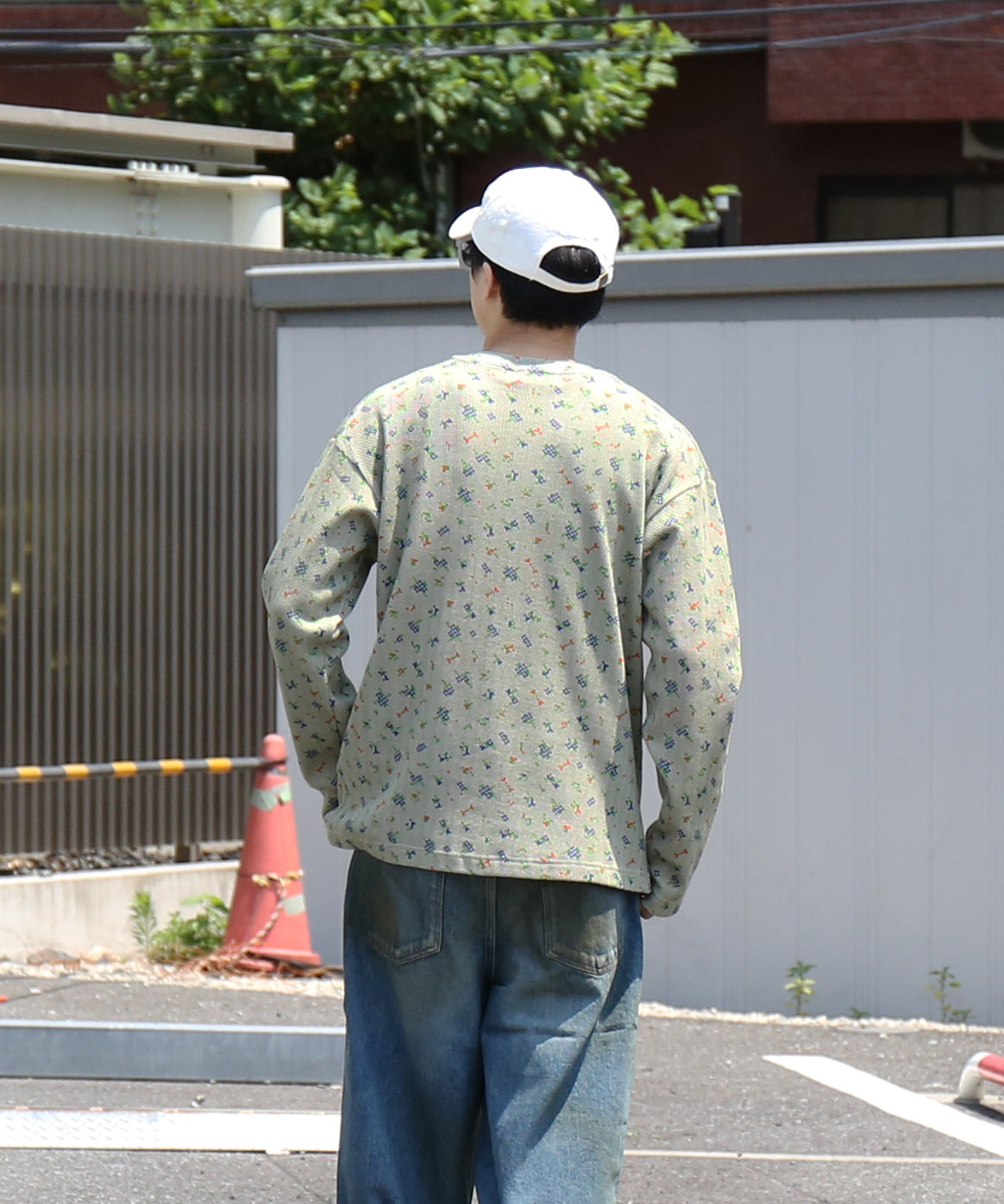 PHINGERIN Flower l/s waffle thermal "A:BEIGE"