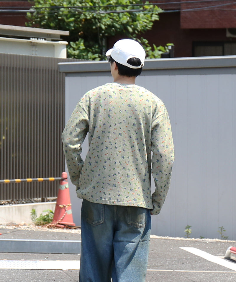 PHINGERIN Flower l/s waffle thermal "A:BEIGE"