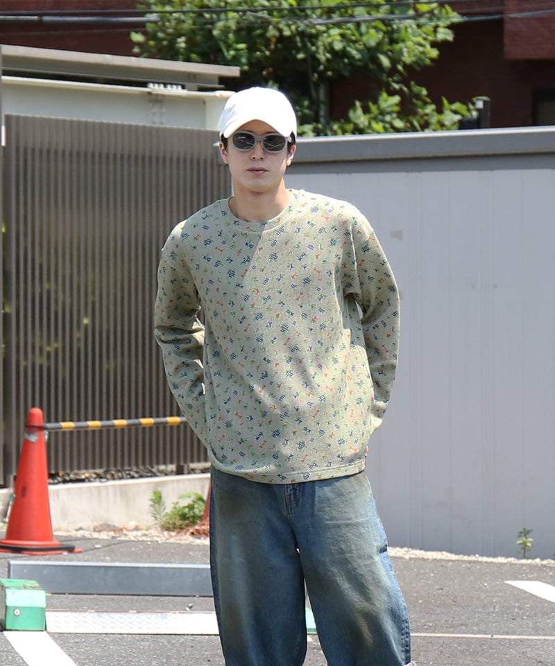 PHINGERIN Flower l/s waffle thermal "A:BEIGE"