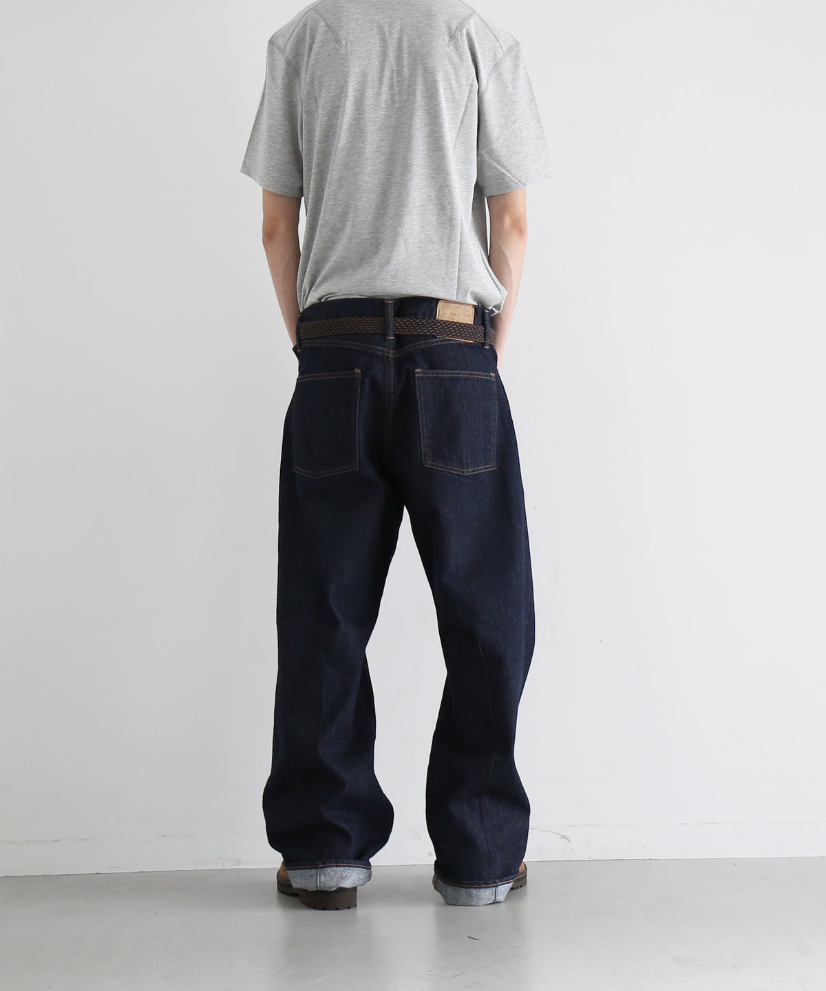 UNUSED Uw1202 Wide denim pants "INDIGO"