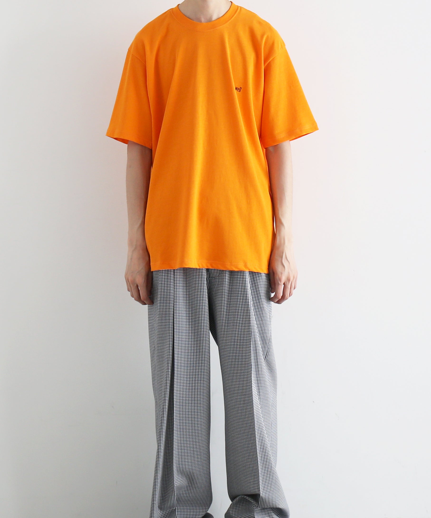 well Titled logo t-shirt "ORANGE"