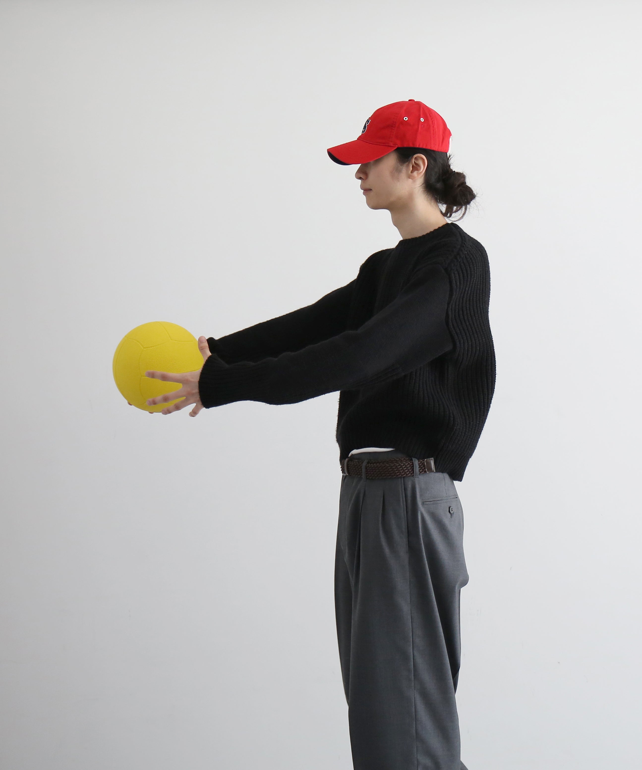 Basketcase Fisherman, knit "BLACK"