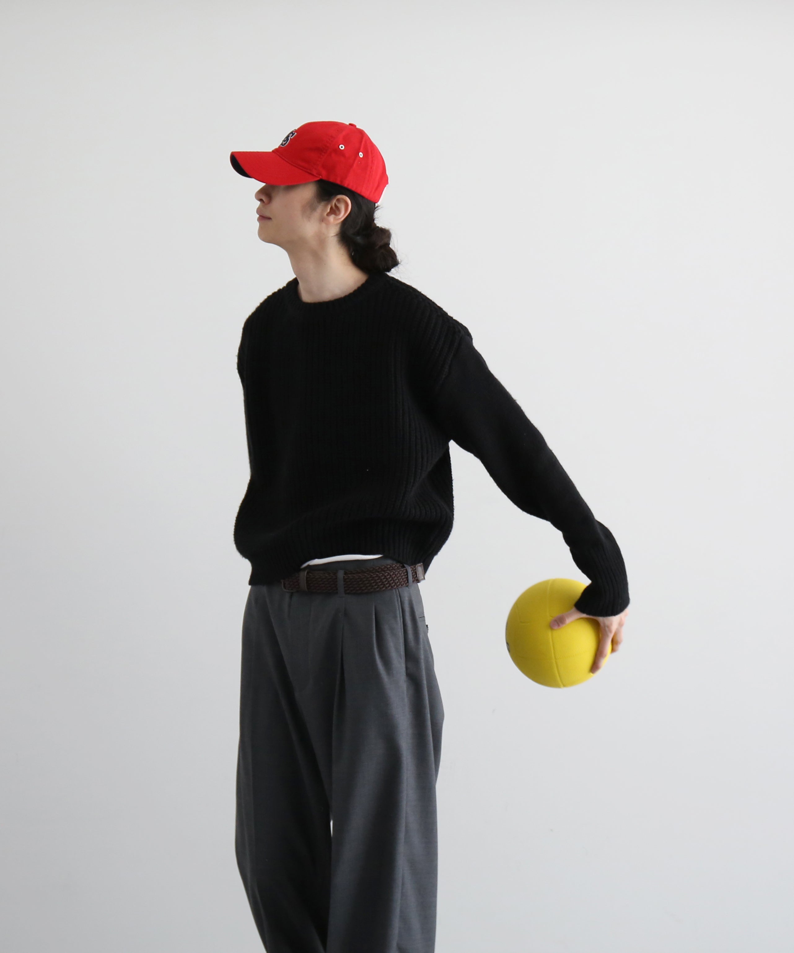 Basketcase Fisherman, knit "BLACK"