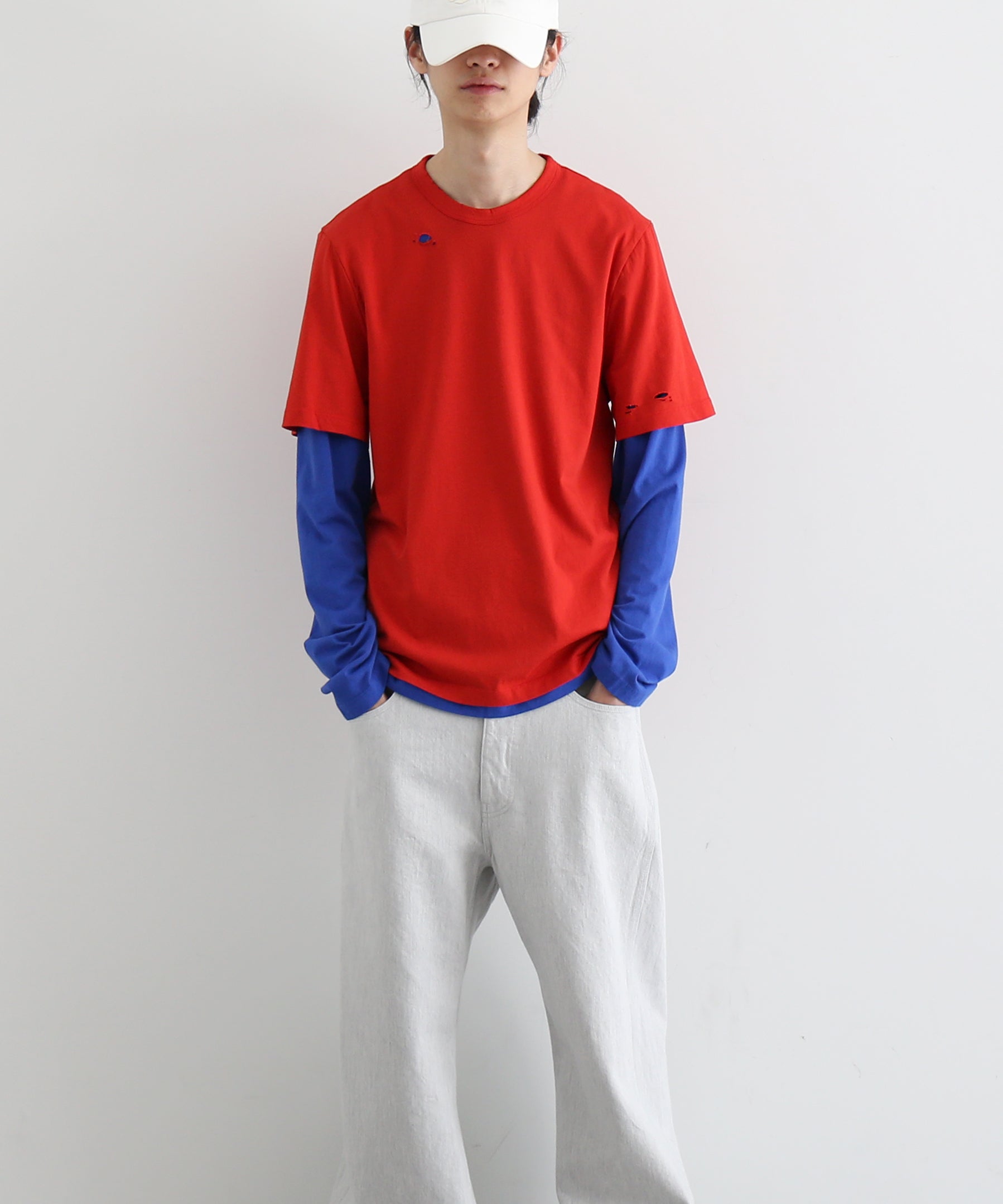 Gimaguas Ricardo 2layeres t-shirt "RED-BLUE"