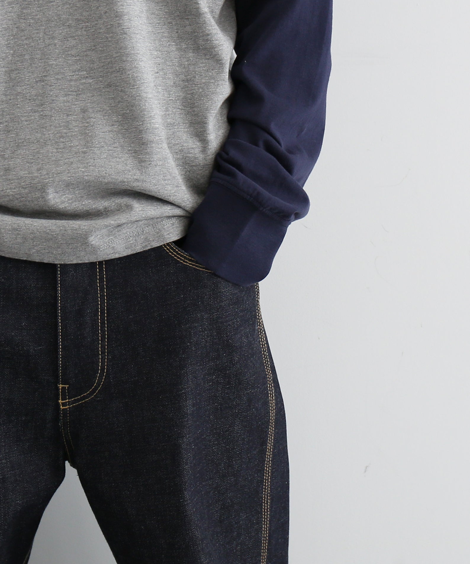 Gimaguas Samuel ls t-shirt "NAVY-GREY"