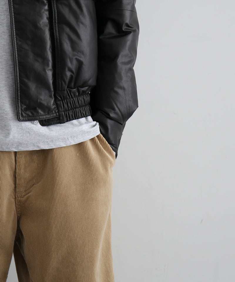 AURALEE Fine calf leather down blouson "BLACK"