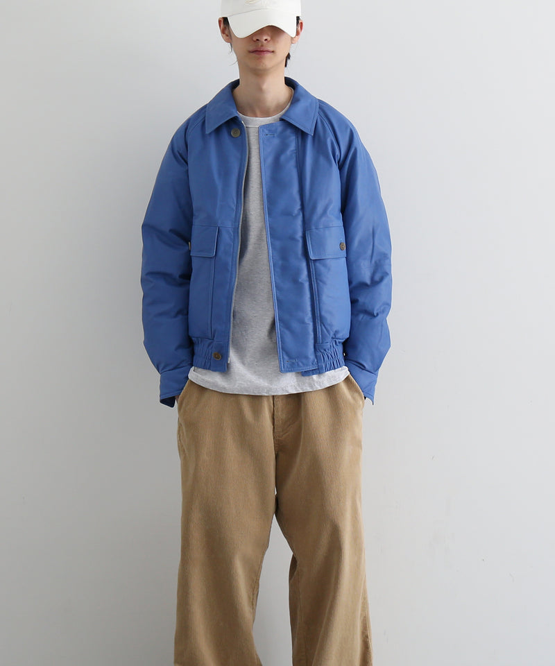 AURALEE Fine calf leather down blouson "ROYAL BLUE"
