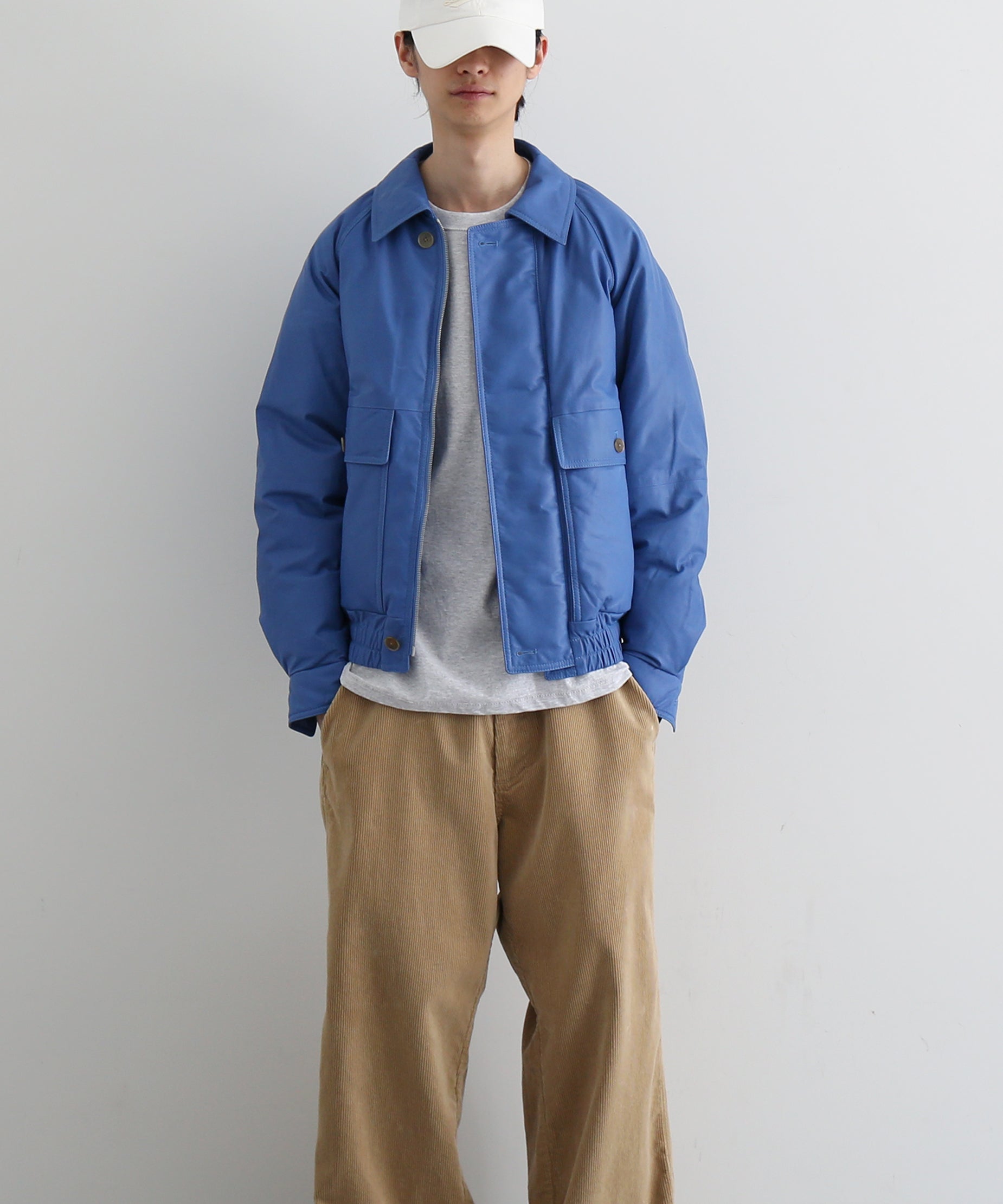AURALEE Fine calf leather down blouson "BLACK"