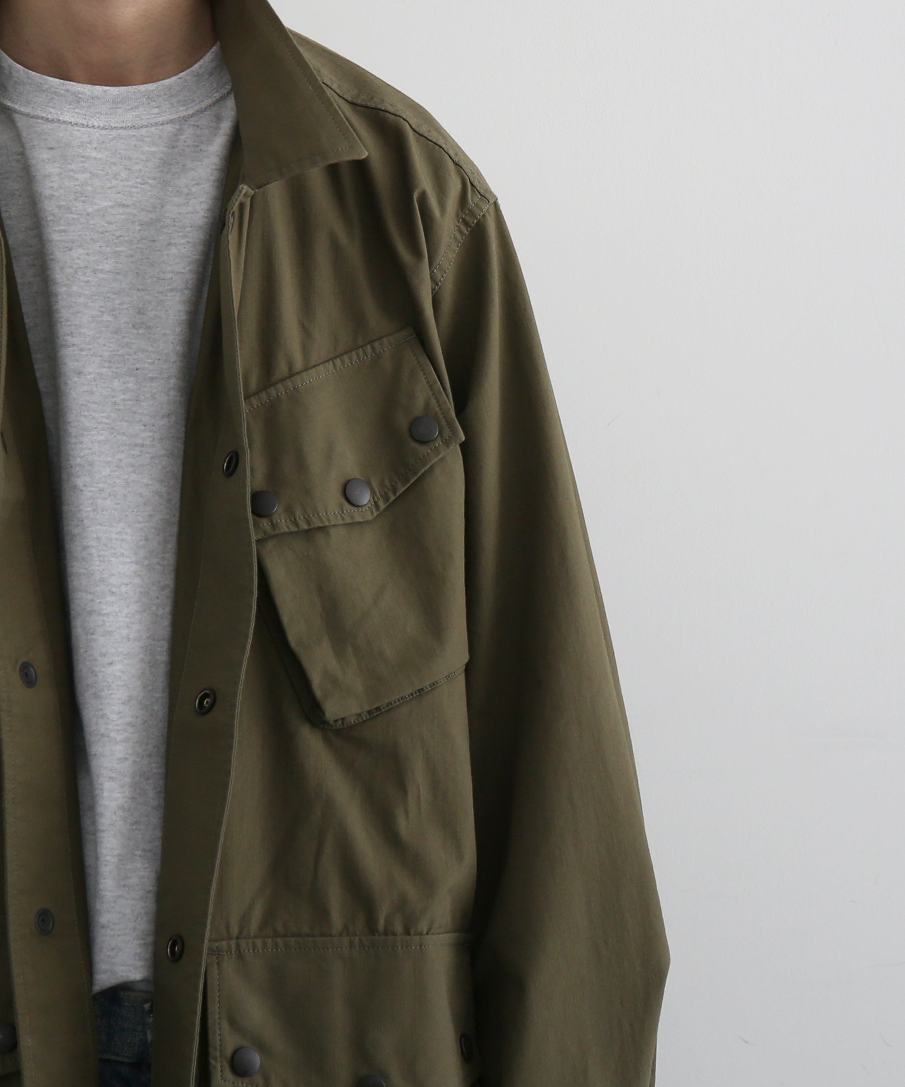 NEEDLES Jungle fatigue jacket- ctn ripstop "A-OLIVE A"