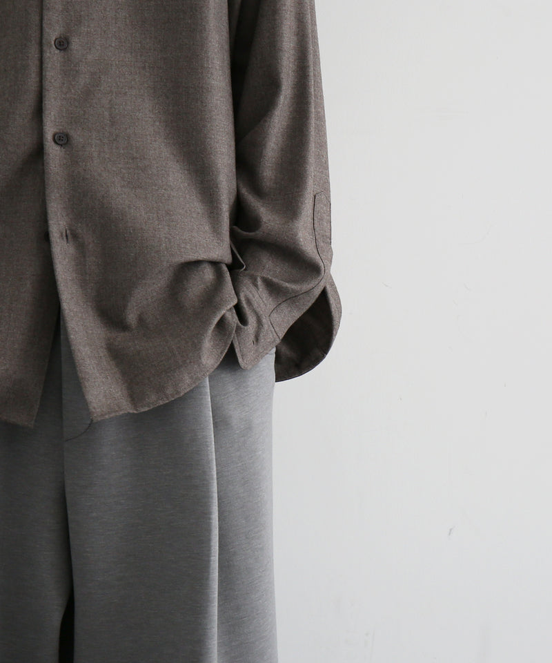 AURALEE Super light wool shirt "TOP BROWN"