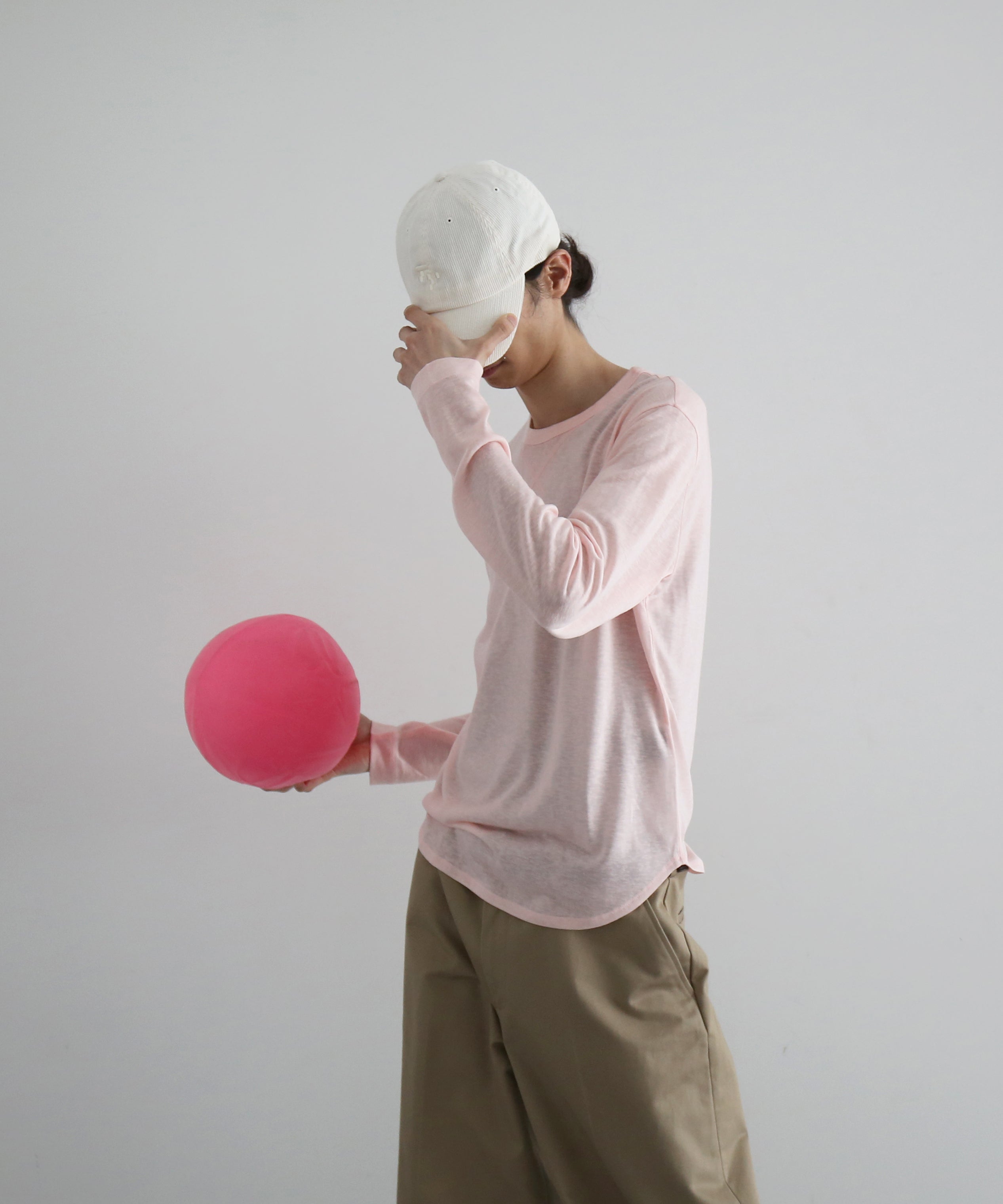 Fax Copy Express Afternoon stretch relaxed top "PINK"