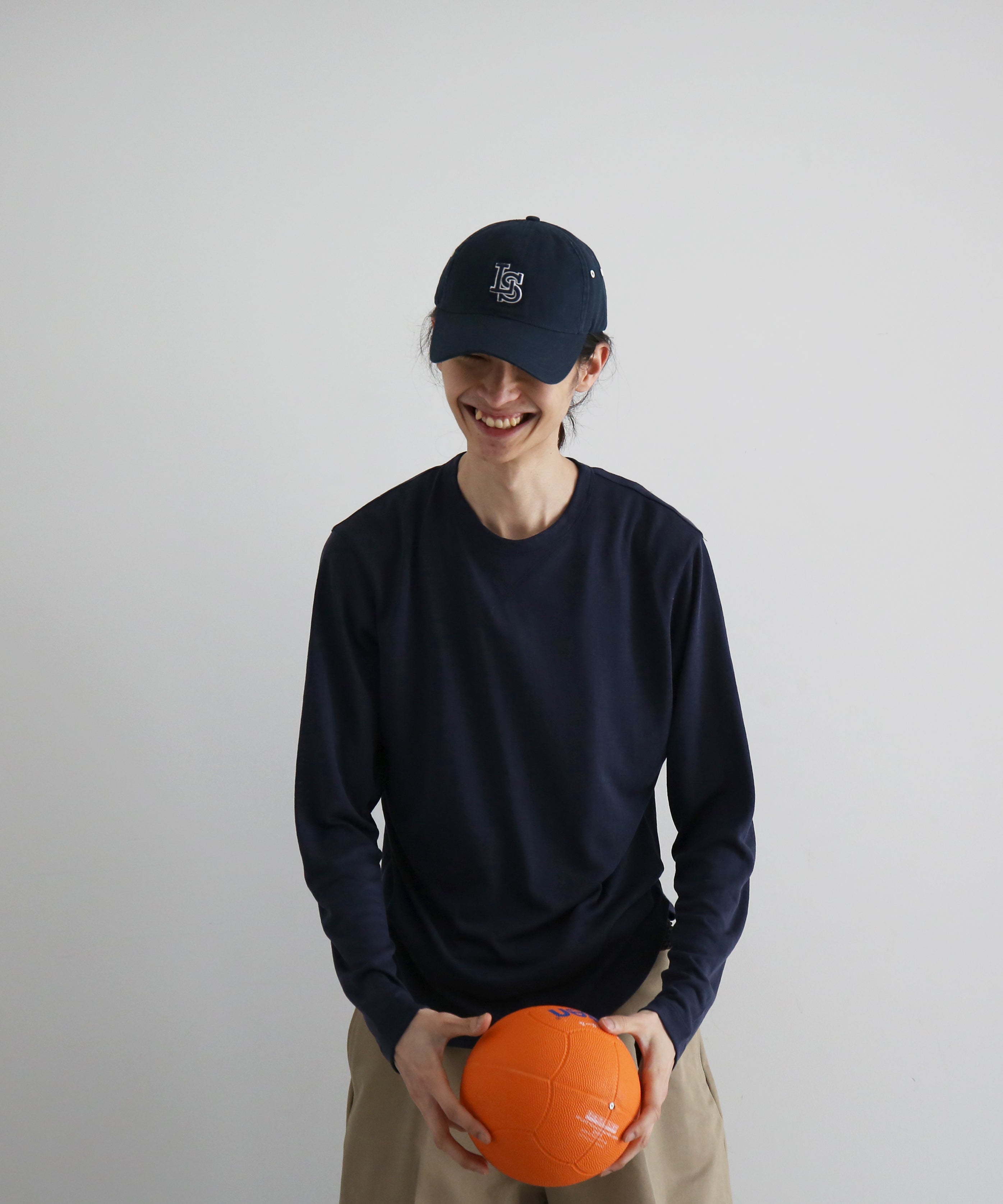 Fax Copy Express Afternoon stretch relaxed top "NAVY"