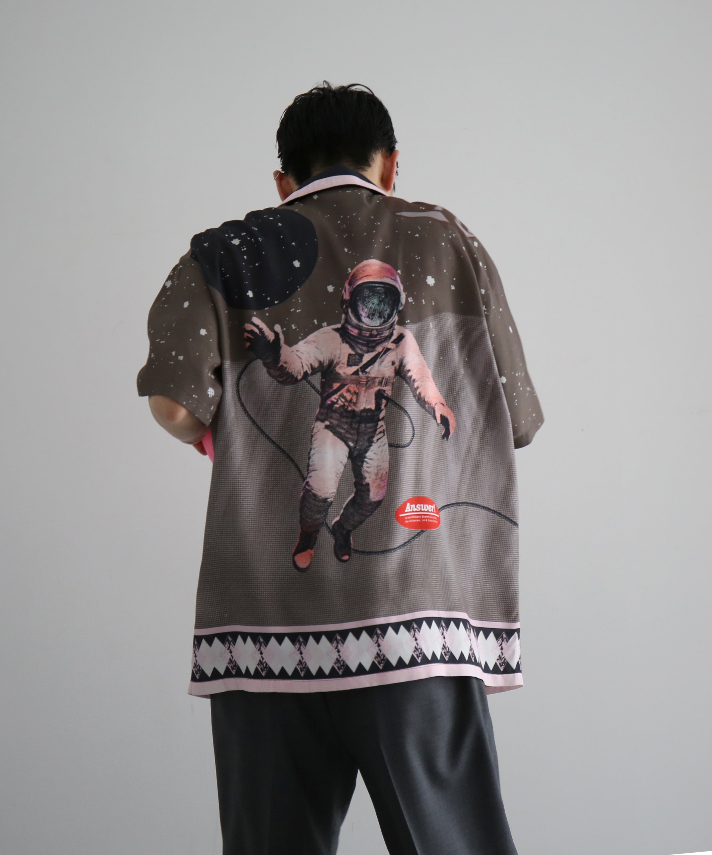 PHINGERIN Summer shirt space "A:DARK BROWN"