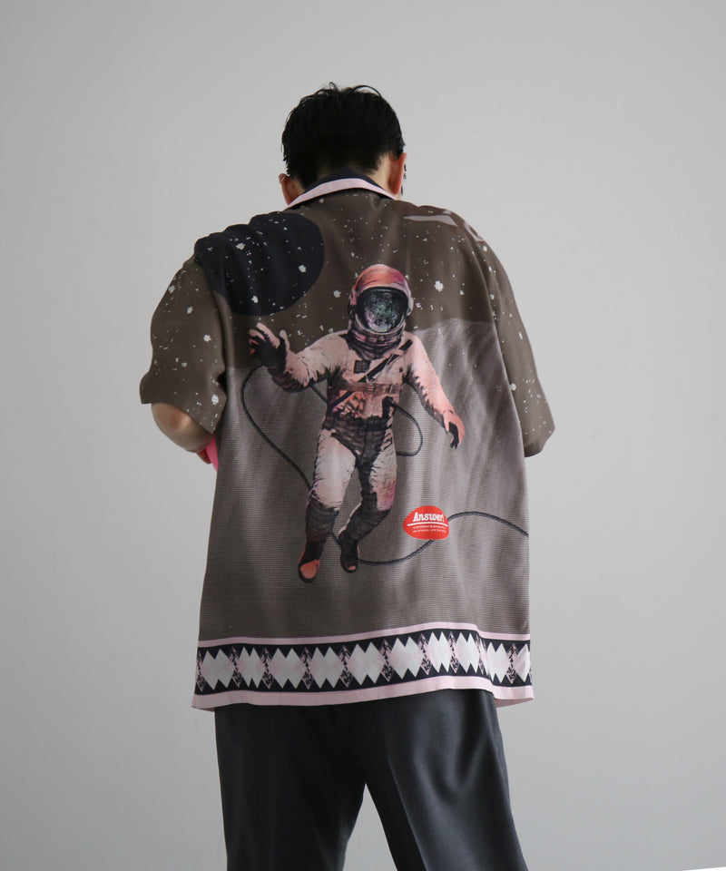PHINGERIN Summer shirt space "A:DARK BROWN"