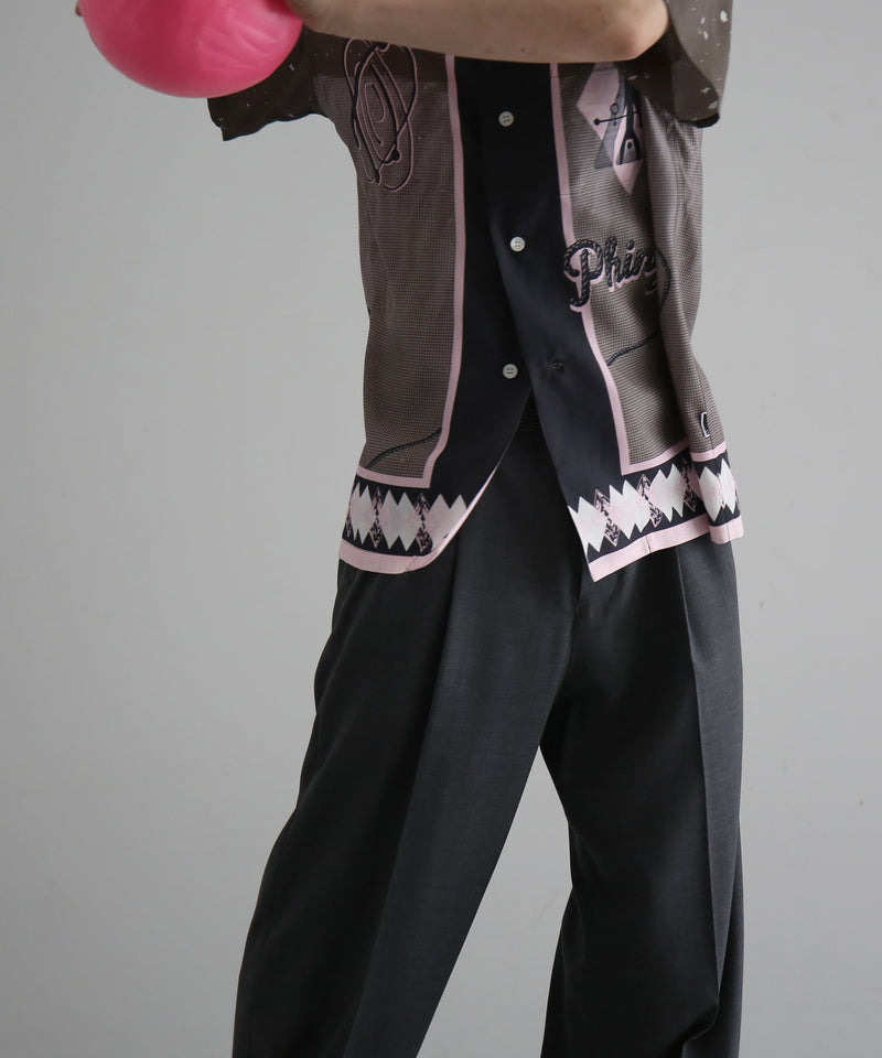 PHINGERIN Summer shirt space "A:DARK BROWN"