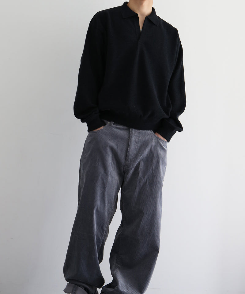 crepuscule Co/wo moss stitch skipper "BLACK"