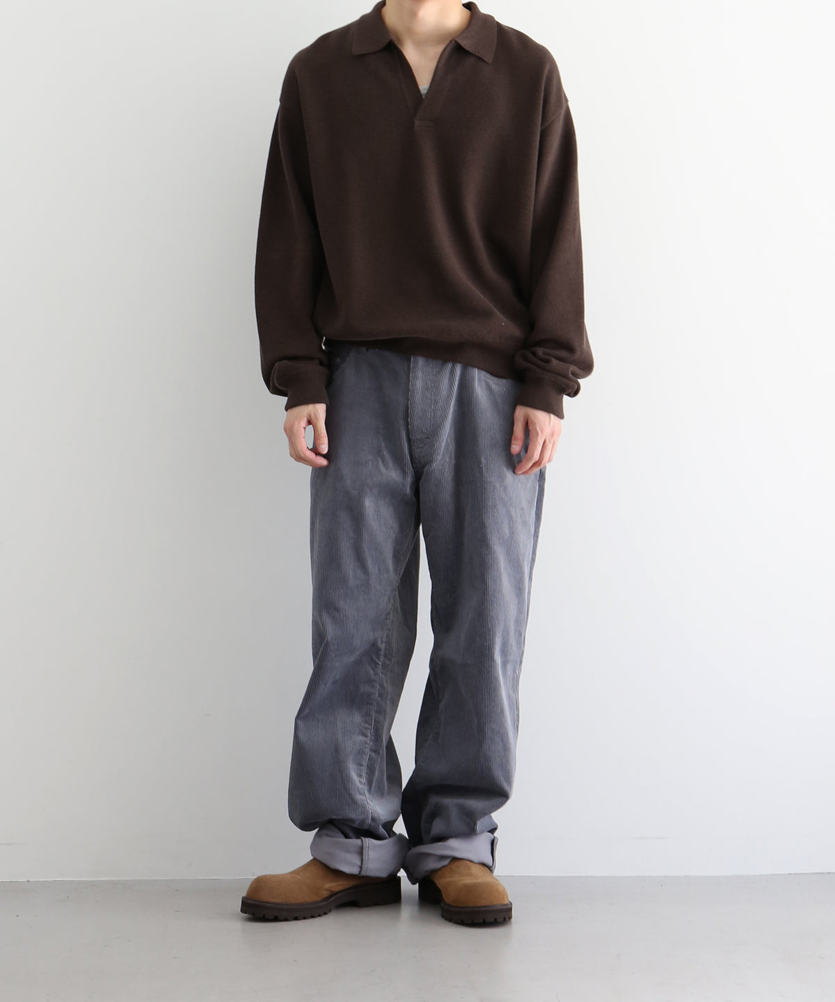 crepuscule Co/wo moss stitch skipper "BROWN"