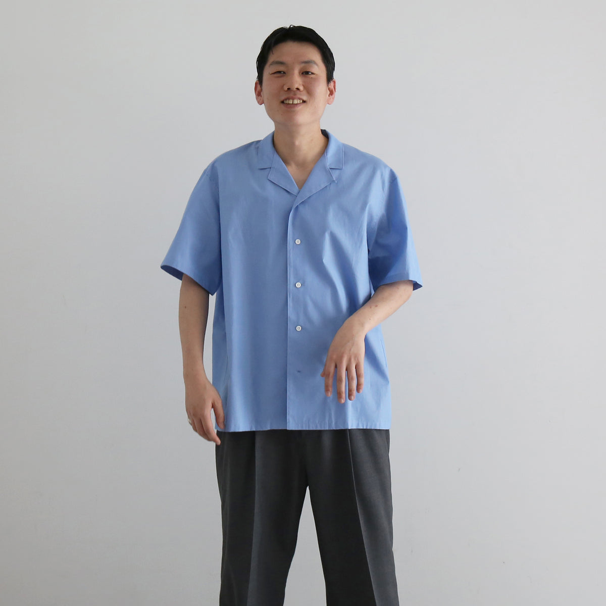 DIGAWEL【ディガウェル】Open-collar s/s shirt 