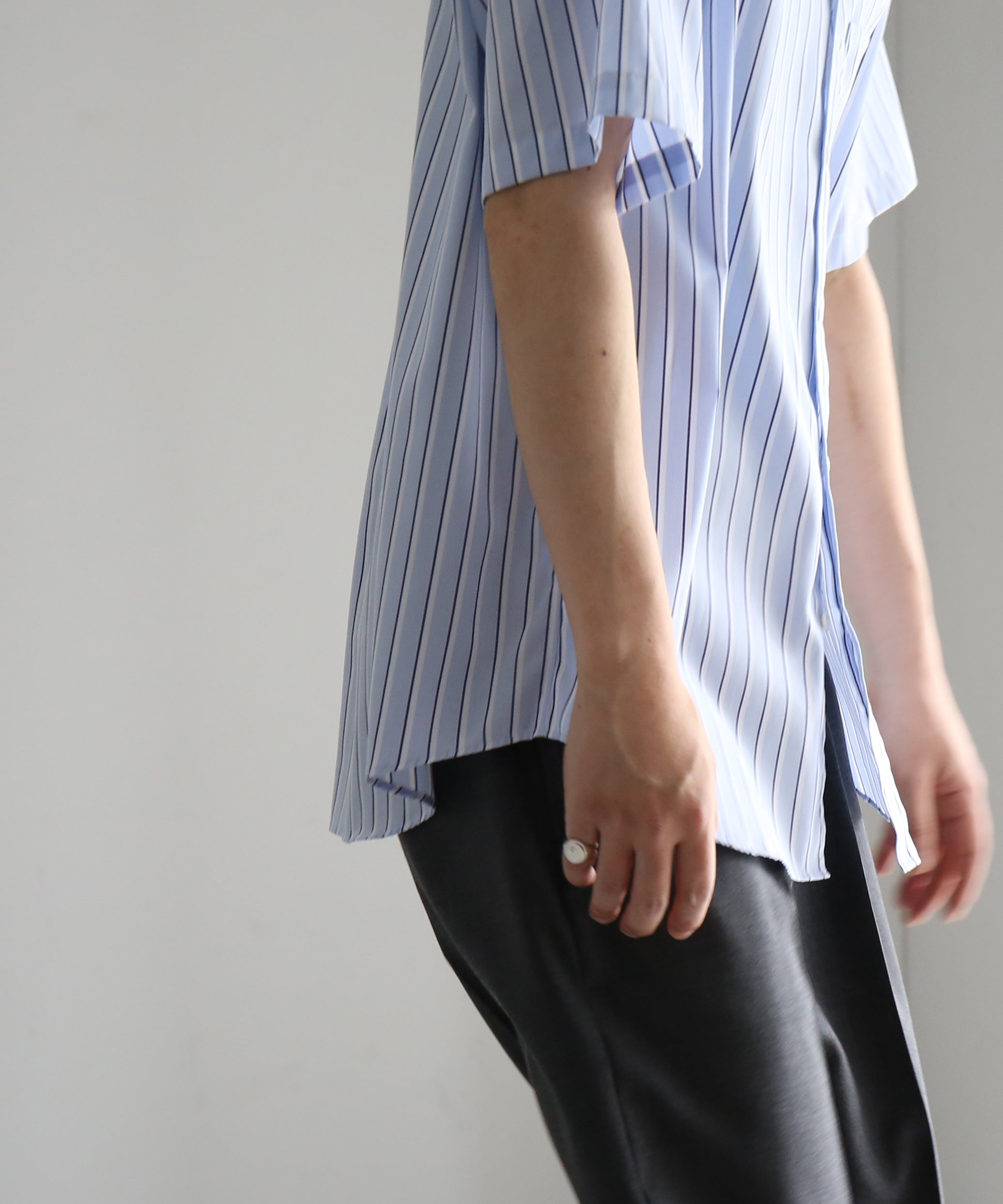 DIGAWEL Buttondown s/s shirt "BLUE"