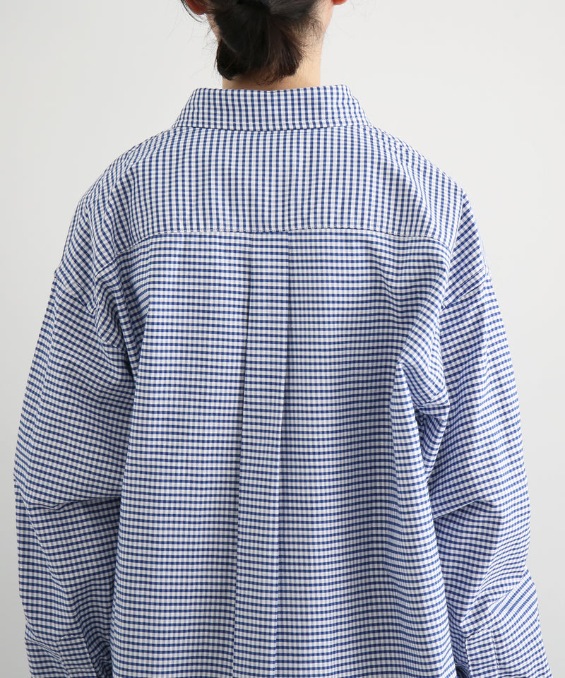 KAIKO Regular collar shirt "NAVY"